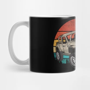 No road no problem - Retro Wrangler Offroad 4x4 SUV Mug